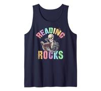 Rockin' READING ROCKS Maestro de jardín de infantes Leer en Estados Unidos Camiseta sin Mangas
