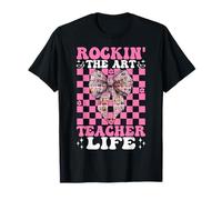 Rockin' The Art Teacher Life School Artist Girl Mom Coquette Camiseta