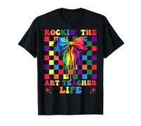 Rockin' The Art Teacher Life School Artist Girl Mom Coquette Camiseta