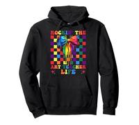 Rockin' The Art Teacher Life School Artist Girl Mom Coquette Sudadera con Capucha