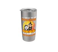 Rockin 'The Dog Mom And Witch Life Vaso térmico de acero inoxidable de doble pared
