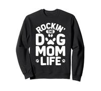 Rockin' The Dog Mom Life, Divertida, Perra, mamá, Amante de los Cachorros Sudadera
