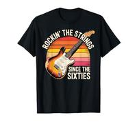 Rockin' The Strings Since The Sesenta 60th Music Retro Camiseta