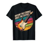 Rockin' The Strings Since The Sixties Music Retro 60th Camiseta