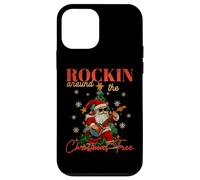 Rocking Around The Christmas Tree Santa Rock and Roll Guitarra Carcasa para iPhone 12 Mini