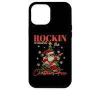 Rocking Around The Christmas Tree Santa Rock and Roll Guitarra Carcasa para iPhone 12 Pro MAX