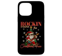 Rocking Around The Christmas Tree Santa Rock and Roll Guitarra Carcasa para iPhone 13 Pro MAX