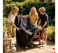Rocking Chair Cover, Outdoor Recliner Protector, 38.19 inches with Heavy Duty Waterproof Fabric, Weatherproof Furniture Cover for Porch and Balcony, Garden Chair Guard for Backyard Lawn Camping
