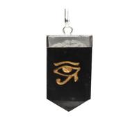 ROCKING GIFTS Colgante De Shungit Ojo Horus 2x3.5cm, Piedra Natural De Protección Y Purificación, para Meditación, Anclaje Y Energía Positiva