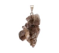 ROCKING GIFTS Colgante Drusa de Cuarzo Ahumado: Piedra Natural para Chakras, Meditación y Protección
