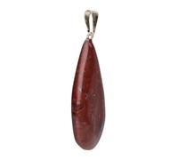 ROCKING GIFTS Colgante Gota De Jaspe Marrón Piedra Natural 2x3cm para Meditación Sanación Y Equilibrio Espiritual Terapia Energía