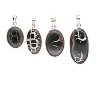 ROCKING GIFTS Colgante Óvalo Septaria Aleatorio 2.5 x 4cm Piedra Natural Sanación Meditación Protección Energía Marruecos