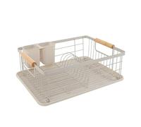 ROCKING GIFTS Escurreplatos Metal y PVC Natural 42x30 cm