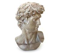 ROCKING GIFTS Figura Decorativa Busto Griego Romano David Escultura Clásica Antigua Resina Efecto Piedra 15 cm
