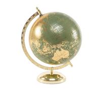 ROCKING GIFTS Globo Terraqueo, Bola del Mundo 20cm con Pie de Metal Dorado - Decoración y Regalo
