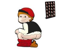 ROCKING GIFTS Iman Nevera de Goma de Caganer de Navidad Catalana, Magnético Frigorífico Divertido, Decoracion Navideña para Cocina, 5 cm