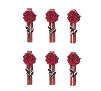 ROCKING GIFTS Juego de 6 Pinzas Sant Jordi de Madera 4.5 cm para Manualidades Decoración Detalles y Recuerdos Originales