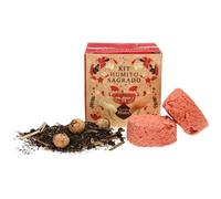 ROCKING GIFTS Kit Humito Sagrado Prosperidad para Defumar con Resinas Naturales Y Carbones Vegetales Hecho A Mano 5.5cm