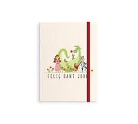ROCKING GIFTS Libreta A5 Sant Jordi Ilustrada con Goma Elástica | Libreta temática Sant Jordi, diseño con princesa, dragón y caballero, cierre con goma elástica