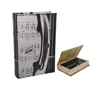 ROCKING GIFTS Libro-Caja Fuerte Forma de Libro con Llave, Modelo música 24 cm