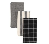 ROCKING GIFTS Paño, Trapo de Cocina de Algodón x3 Modelos Gris 50x50 cm