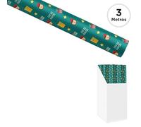 ROCKING GIFTS Papel Regalo Caga Tio Decorativo Grande 300x100cm Material Papel Fiestas Tradicionales Regalo Divertido Papel Envolver Original Presente Navideño