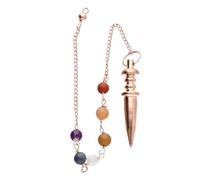 ROCKING GIFTS Péndulo Cónico Radiestesia De Cobre con Chakras para Sanación Y Meditación 22cm Equilibrio Energético Adivinación