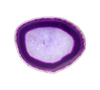 ROCKING GIFTS Placa de ágata Lila teñida Mediana: una Piedra Preciosa Natural para la decoración del hogar, la meditación y la joyería
