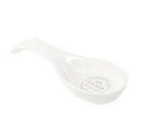ROCKING GIFTS Reposacucharas de Cerámica Blanca, Accesorio Cocina Decoración Rústica, 24 cm