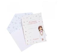 ROCKING GIFTS Set de 10 Cartas de Invitación para Comunión de Niña, Preparación Fiesta