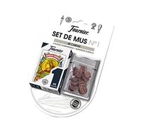 ROCKING GIFTS Set Juego Mus, baraja nº 1 de 40 Cartas + amarracos de mus