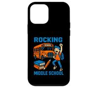 Rocking Middle School Fun Boys Video Juego De Regreso A La Escuela Autobús Carcasa para iPhone 12 mini
