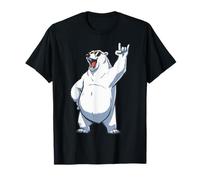 Rocking Polar Bear Gafas de sol Rock And Roll Music Bear Lover Camiseta