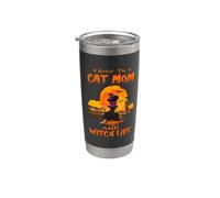 Rocking The Cat Mom And Witch Life Bengal Cat Halloween Vaso térmico de acero inoxidable de doble pared