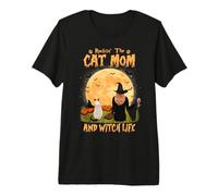Rocking The Cat Mom and Witch Life Siamese Cat Halloween Camiseta Premium