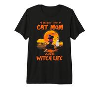 Rocking The Cat Mom Witch Life Siamese Cat Halloween Camiseta Premium