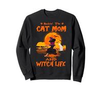 Rocking The Cat Mom Witch Life Sphynx Cat Halloween Sudadera