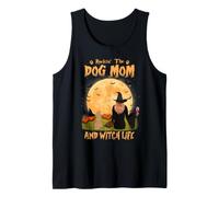 Rocking The Dog Mamá y Bruja Life Poodle Halloween Camiseta sin Mangas