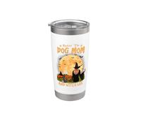 Rocking The Dog Mom And Witch Life Bearded Collie Halloween Vaso térmico de acero inoxidable de doble pared