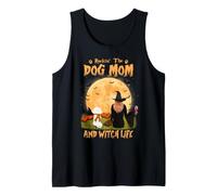 Rocking The Dog Mom and Witch Life Bichon Frise Halloween Camiseta sin Mangas