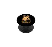 Rocking The Dog Mom and Witch Life Bull Terrier Halloween PopSockets PopGrip Adhesivo