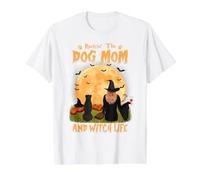 Rocking The Dog Mom and Witch Life Cane Corso Halloween Camiseta gráfica económica, Hombre, Blanco, XL