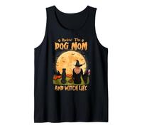 Rocking The Dog Mom and Witch Life Cane Corso Halloween Camiseta sin Mangas