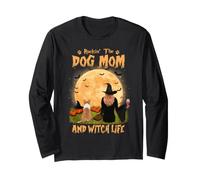 Rocking The Dog Mom and Witch Life Corgi Halloween Manga Larga