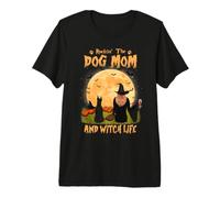 Rocking The Dog Mom Witch Life Pinscher Miniatura Halloween Camiseta Premium