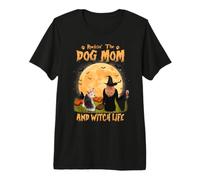 Rocking The Dog Mom Witch Life Yorkshire Terrier Halloween Camiseta Premium