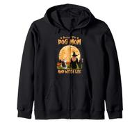 Rocking The Dog Mom Witch Life Yorkshire Terrier Halloween Sudadera con Capucha