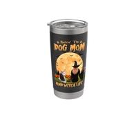 Rocking The Dog Mom Witch Life Yorkshire Terrier Halloween Vaso térmico de acero inoxidable de doble pared