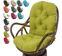RockingCush - Cojín de asiento giratorio impermeable para columpio, respaldo alto grueso, para mesa de columpio de ratán, hamaca para una mejor relajación