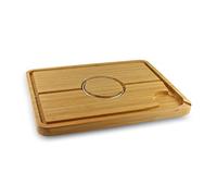 Grunwerg Tabla de Cortar y tallar de Madera de bambú con Pinchos de Lujo., bambú, marrón, 48 x 36cm